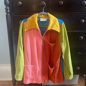 BIG BUD PRESS corduroy color block jacket - m